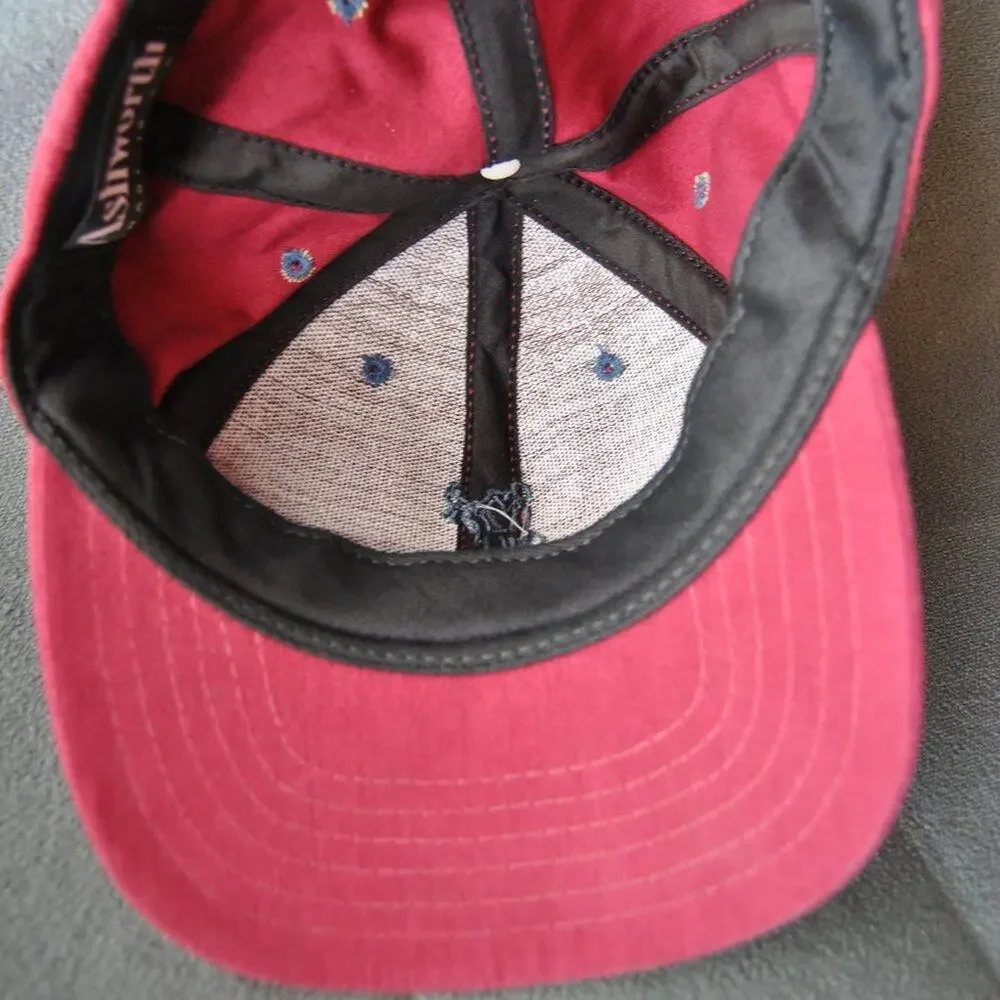 Ashworth Red & Black Golfer Hat w/ Leather Adjustable Strap